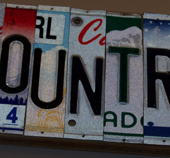 COUNTRY LICENSE PLATE