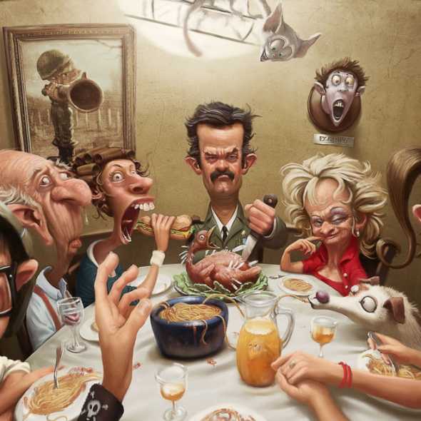 SURREAL DRAWING OF FAMILY
