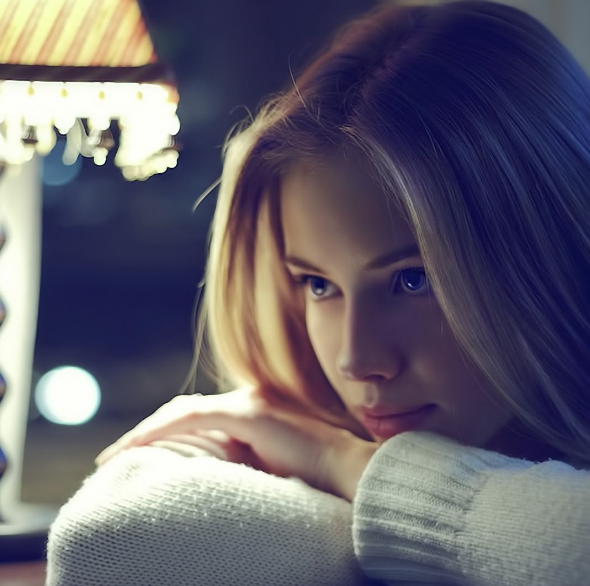 BEAUTIFUL GIRL LOOKING WITH DESIRE